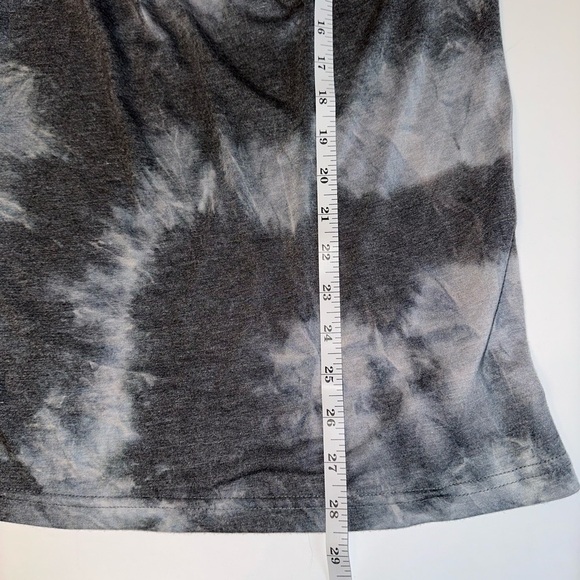 Weekend by Susan Graver Tie-Dye Tunic Top XL Fit Slit Sleeves Tie Detail - Picture 6 of 8